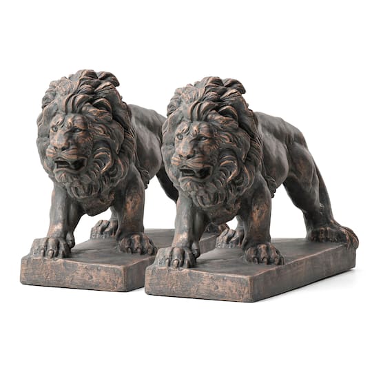 Glitzhome® 24.5" Walking Lion Garden Statue